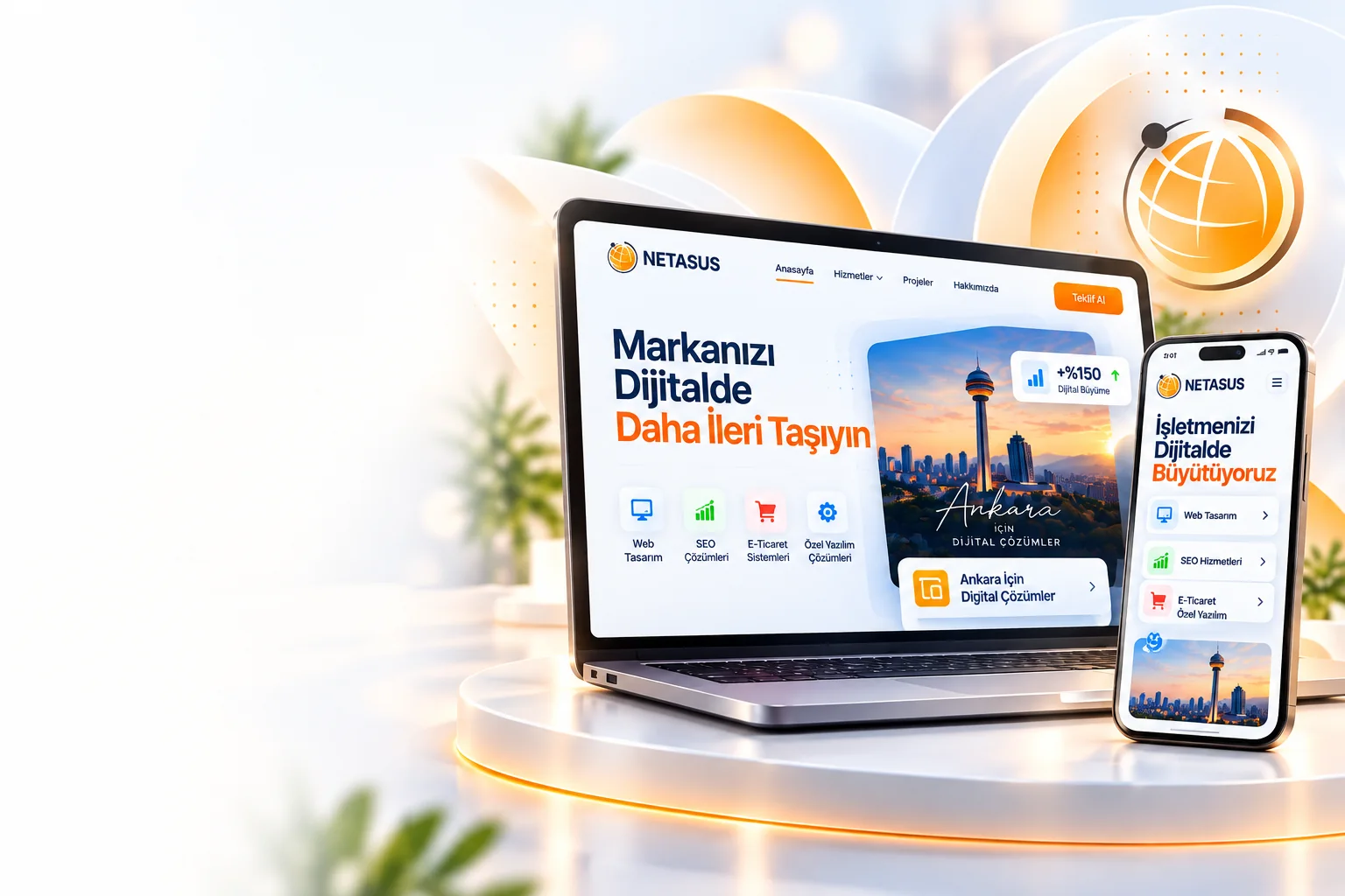 Ankara web tasarım ajansı Netasus profesyonel web sitesi tasarımı