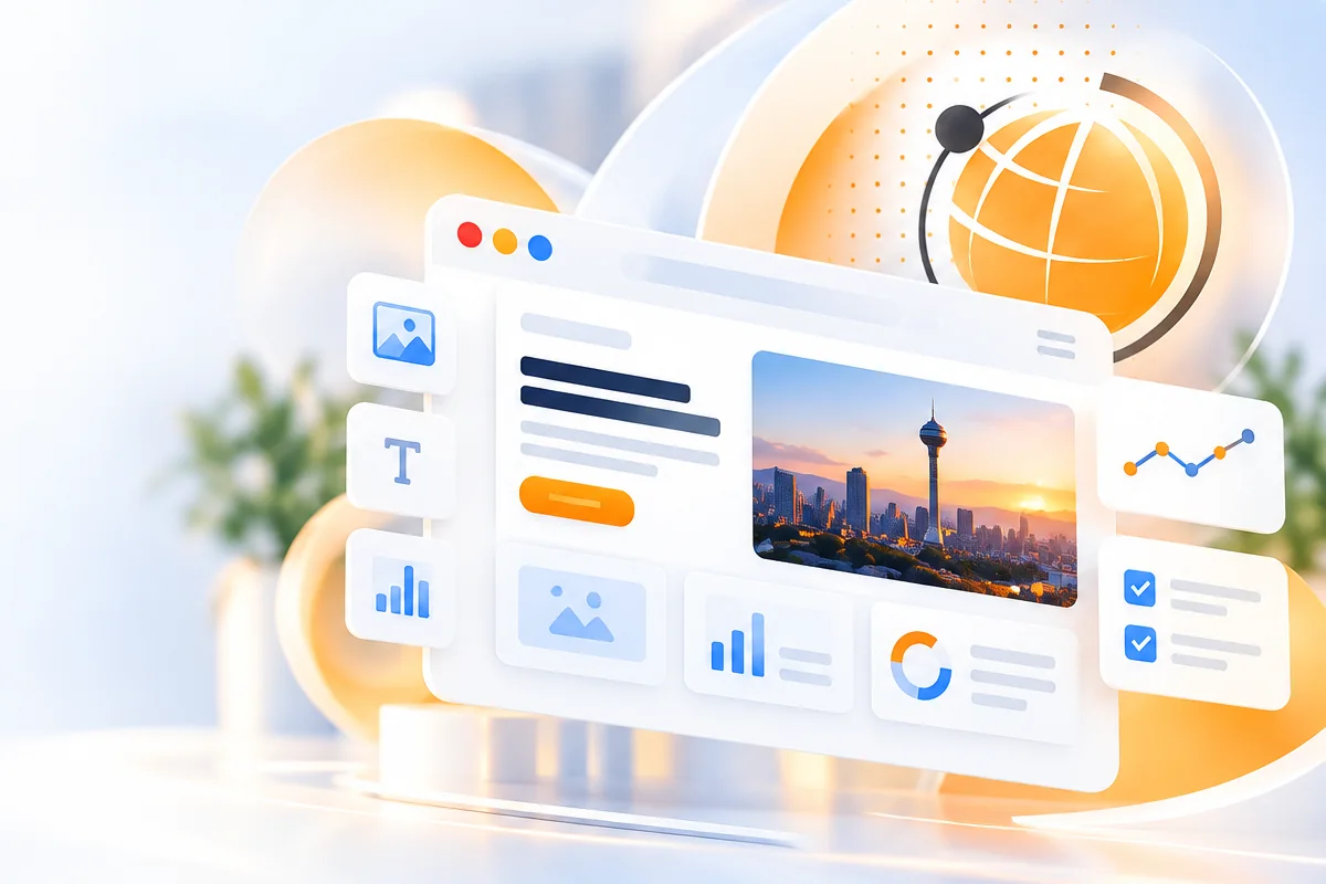 Ankara web sitesi tasarımı için modern web arayüzü ve dijital çözüm görseli