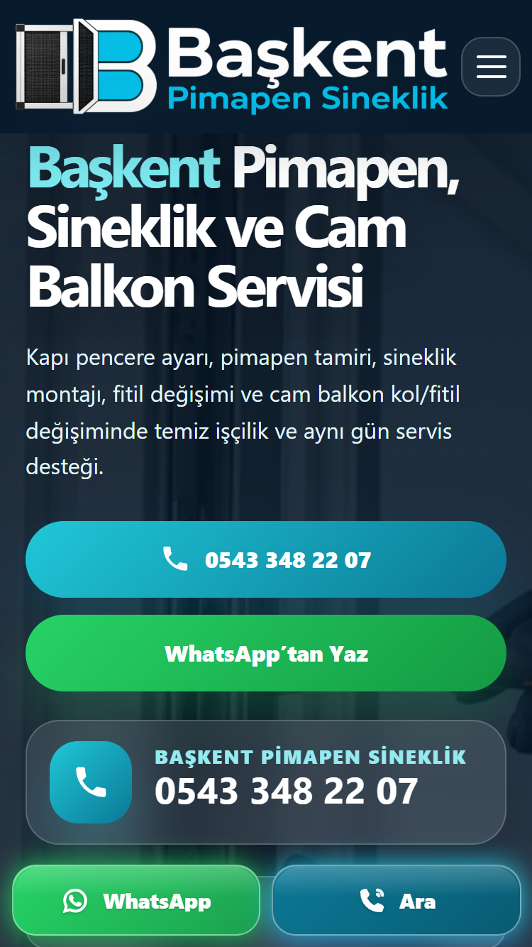 Başkent Pimapen mobil web sitesi