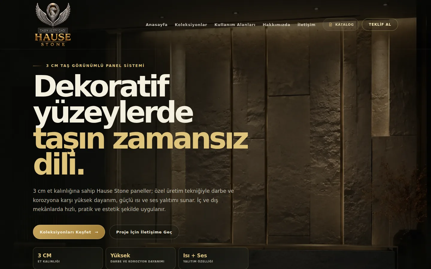 Hause Stone canlı web sitesinin 30.10.2026 tarihli görünümü.