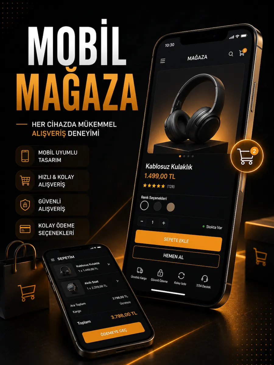 Mobil uyumlu e ticaret sitesi
