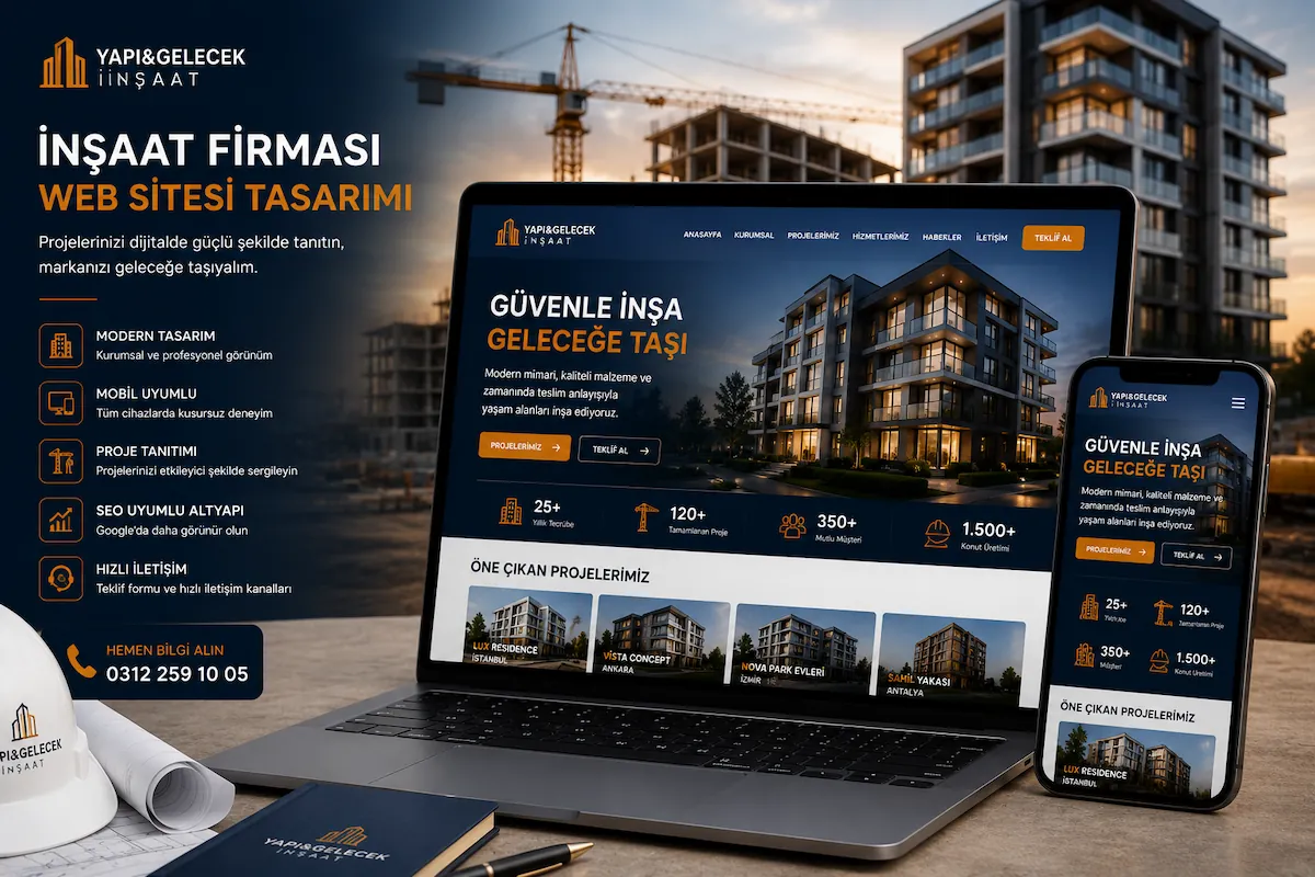 İnşaat firması web sitesi tasarımı