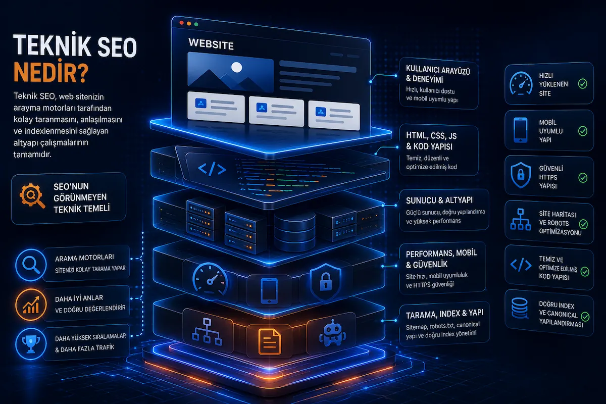 Teknik SEO nedir web sitesi altyapı optimizasyonu