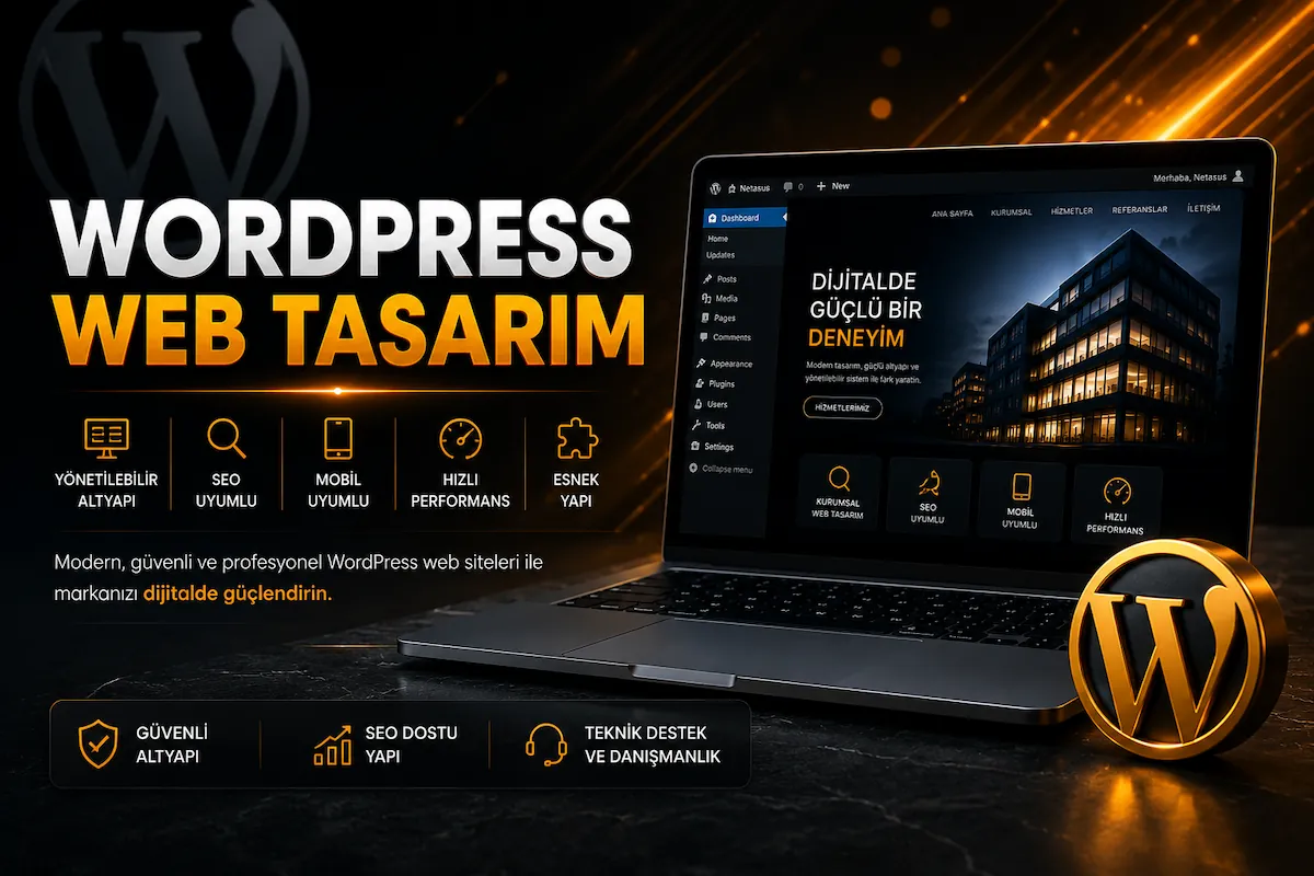 WordPress web tasarım hizmeti yönetilebilir SEO uyumlu web sitesi