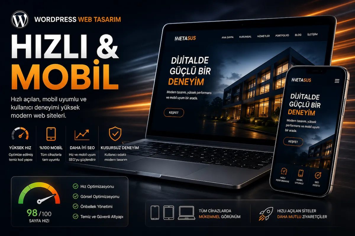 Hızlı ve mobil uyumlu WordPress web sitesi