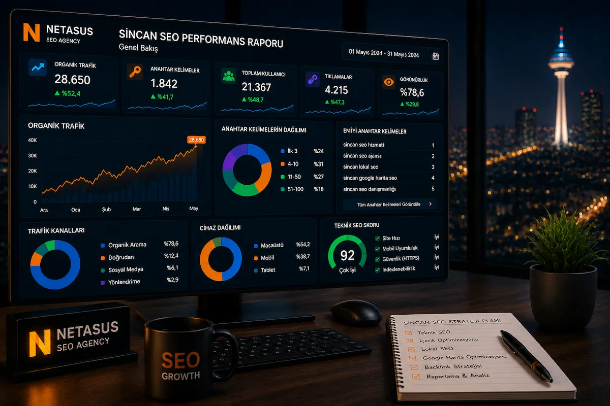 Sincan SEO raporlama ve organik trafik artışı