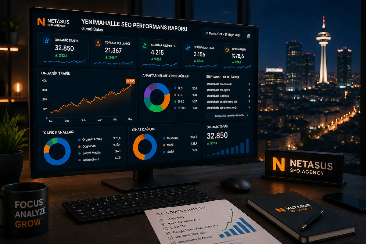 Yenimahalle SEO raporlama ve organik trafik artışı